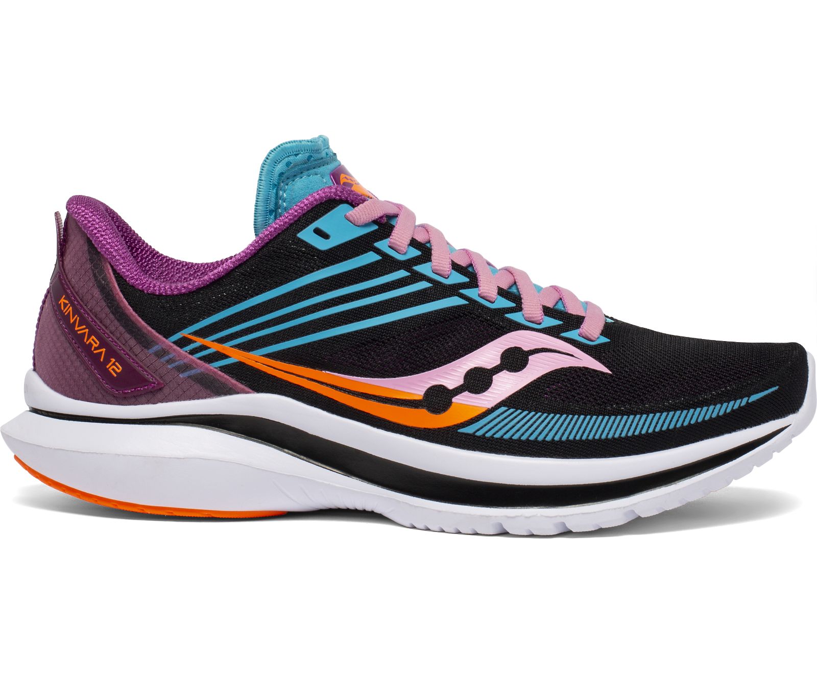 Tenis Para Correr Saucony Kinvara 12 Mujer Negros Morados Naranjas | México 170FDNM
